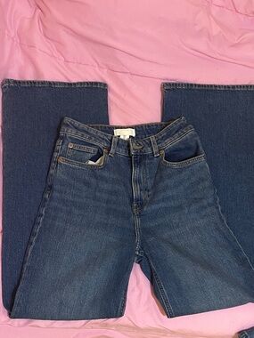 H&M Dark Blue Wide Leg Jeans
